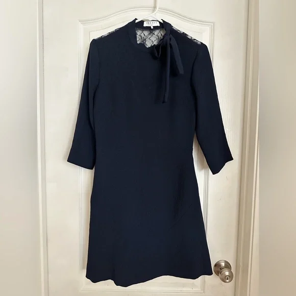 Sandro Dresses Sandro Paris Jovane Lacepaneled Mini Dress In